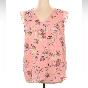 Casual Pink cap Sleeve Blouse